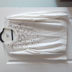 Halogen XL faux pearl sweater